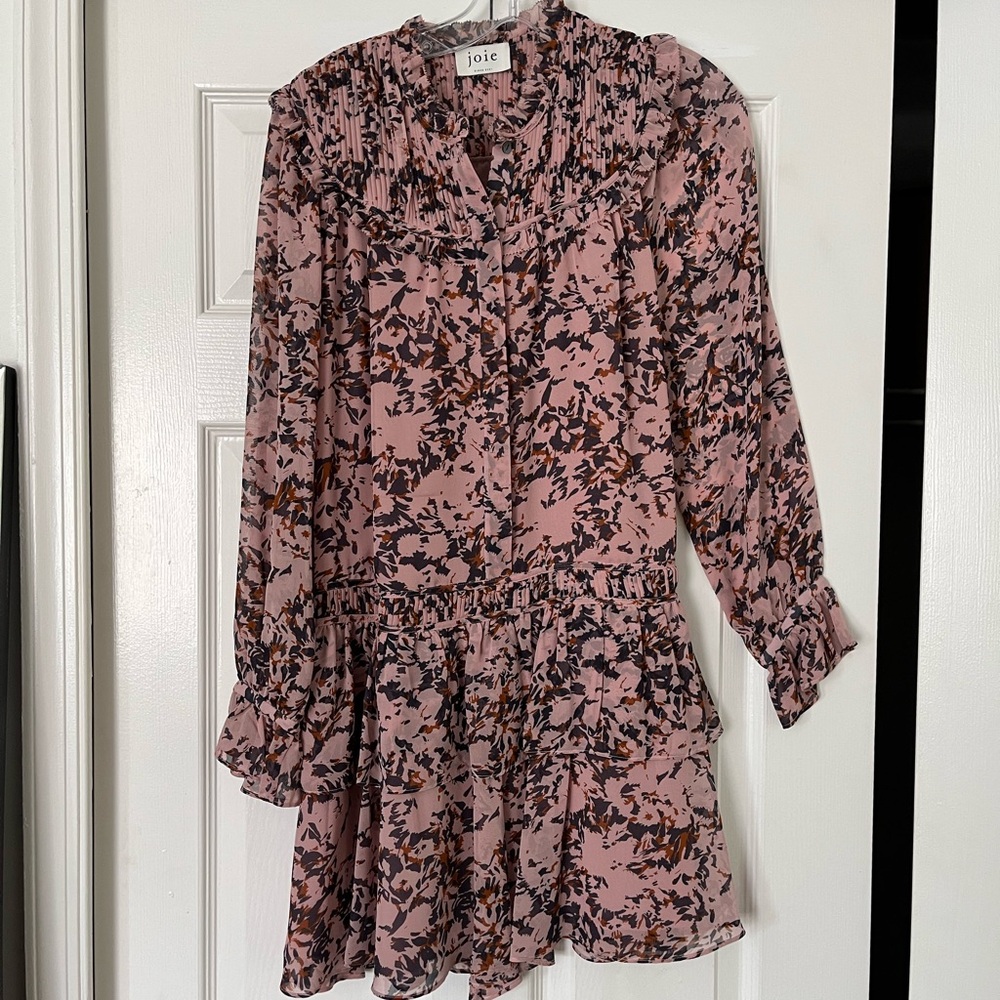 Joie Blush and Black Patterned Dress